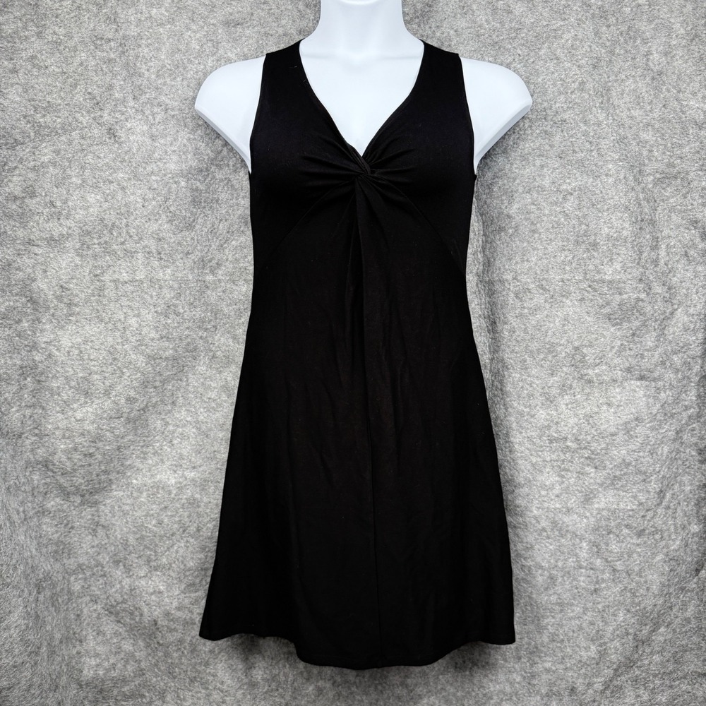 Eileen Fisher Petite‎ Black Sleeveless Dress PS Rayon Nylon Blend